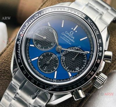 TW Factory Omega Speedmaster 7750 Chronograph Watch Stainless Steel Blue Dial